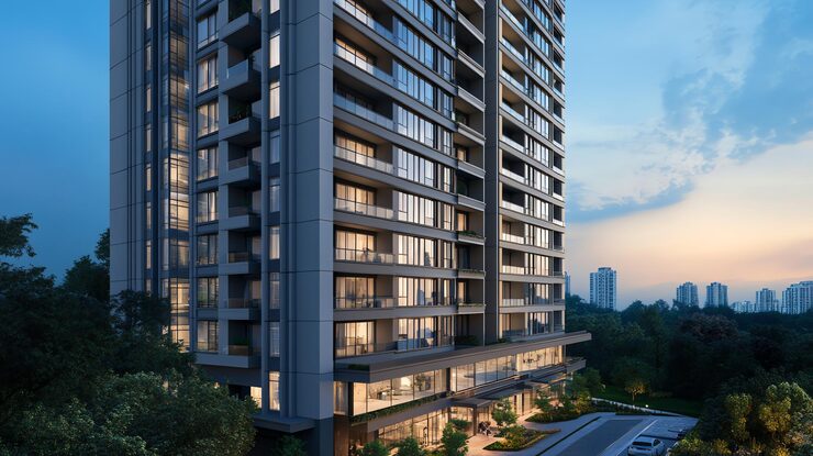 Marathon Nexzone Atria offers affordable 1 and 2 BHK apartments in a lifestyle residential tower