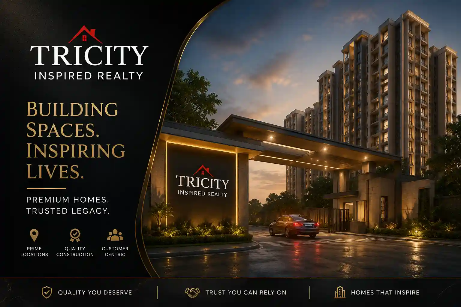 Tricity Realty Official Logo for Projects in Panvel Navi Mumbai