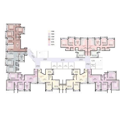 Wadhwa Wise City 2 BHK Floor Plan